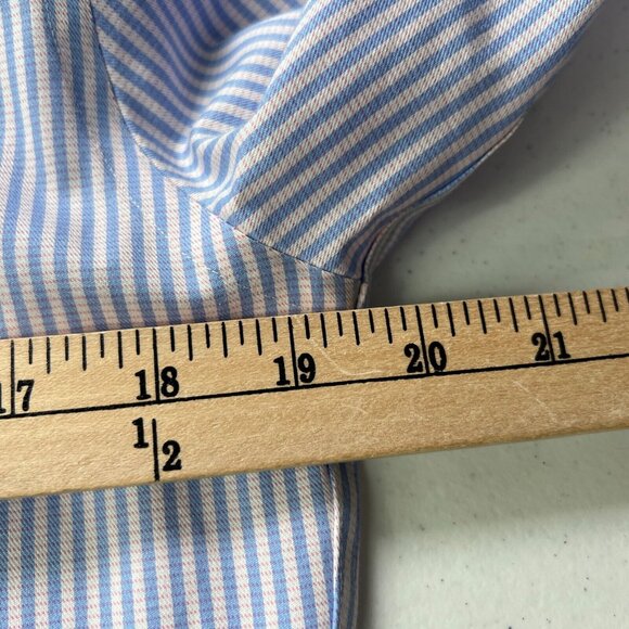 Twillory Shirt Mens 15 32/33 Long Sleeve Button Up Safe Cotton Blue Light Pink - Picture 7 of 8